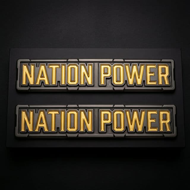 Custom Engraved RAM Nation Power Custom Hood Emblems - Premium Hand-Etched Automotive Art