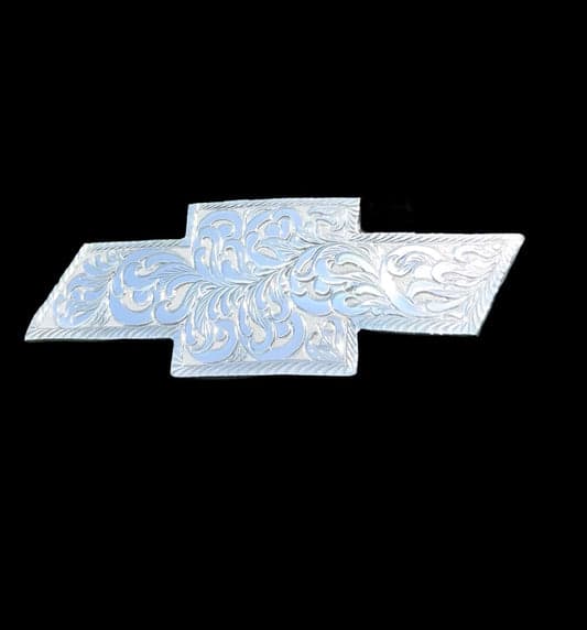 Premium Custom Engraved Front Emblem fully engraved and Chromed - Hand-Etched Automotive Art by Engraving Nation