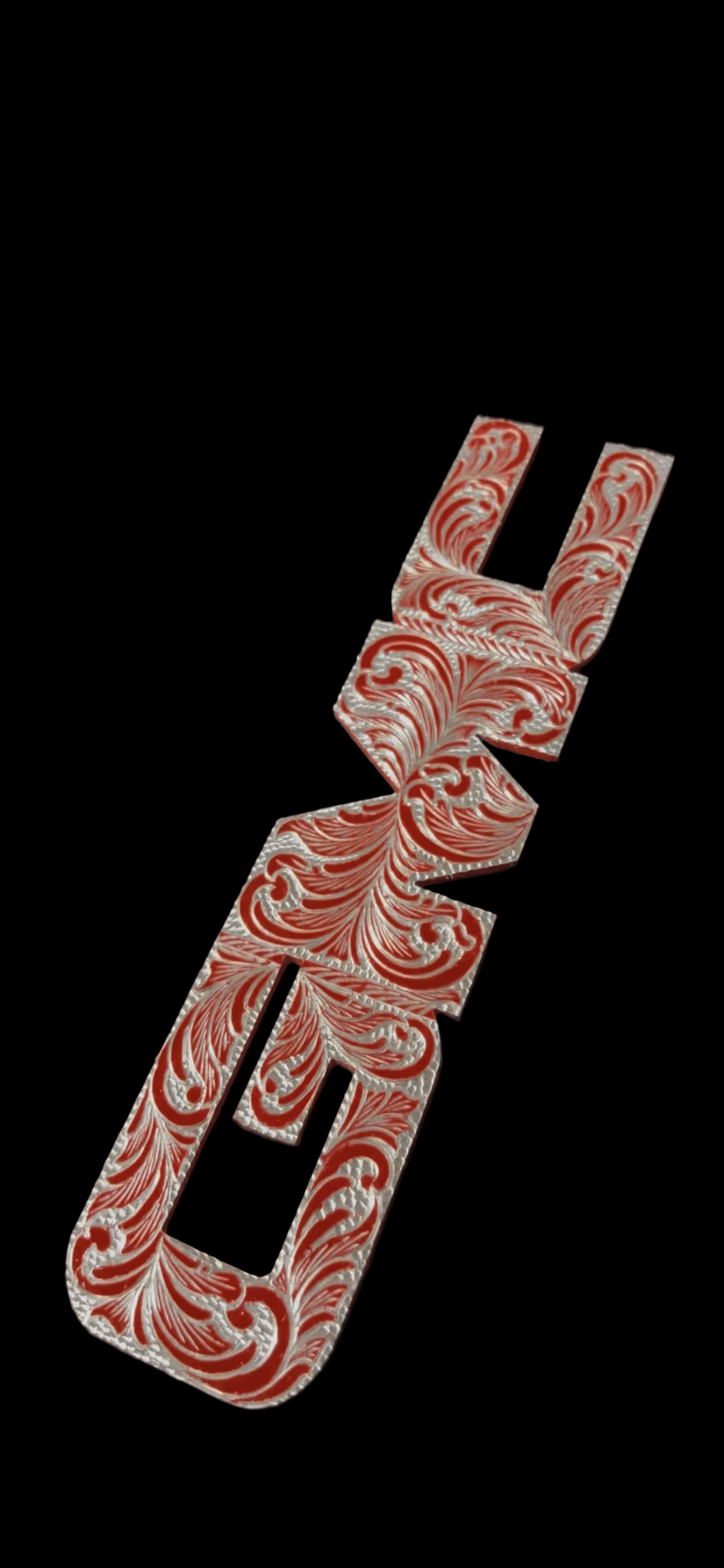 Premium Custom Engraved Candy Red GMC Front Emblem - Hand-Etched Automotive Art by Engraving Nation