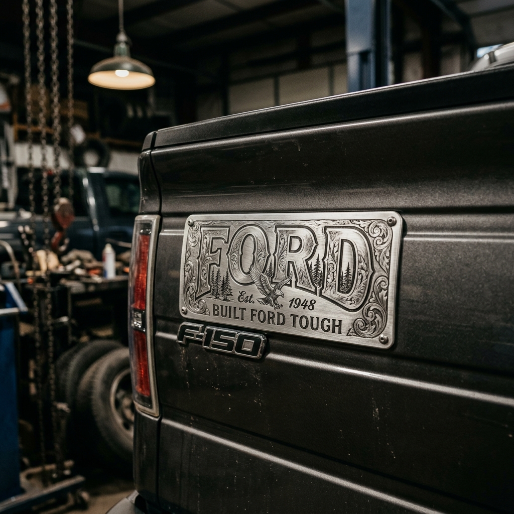 Ford F-150 Customization: Beyond the Stock Badge | Engraving Nation